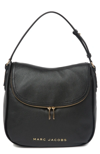 Marc Jacobs Leather Hobo In Black