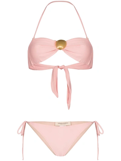 Adriana Degreas Seashell Strapless Bikini In Rosa