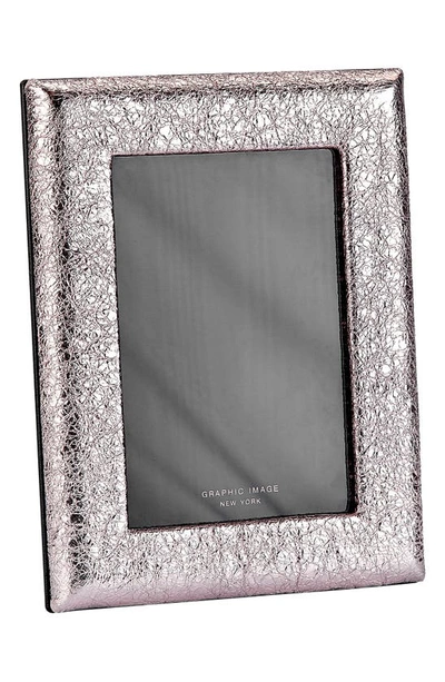 Graphic Image Leather Picture Frame In Rose Gold