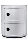 Kartell Componibili 2-door Storage Cabinet In Silver