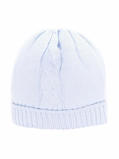 Siola Babies' Cable-knit Beanie In Blue