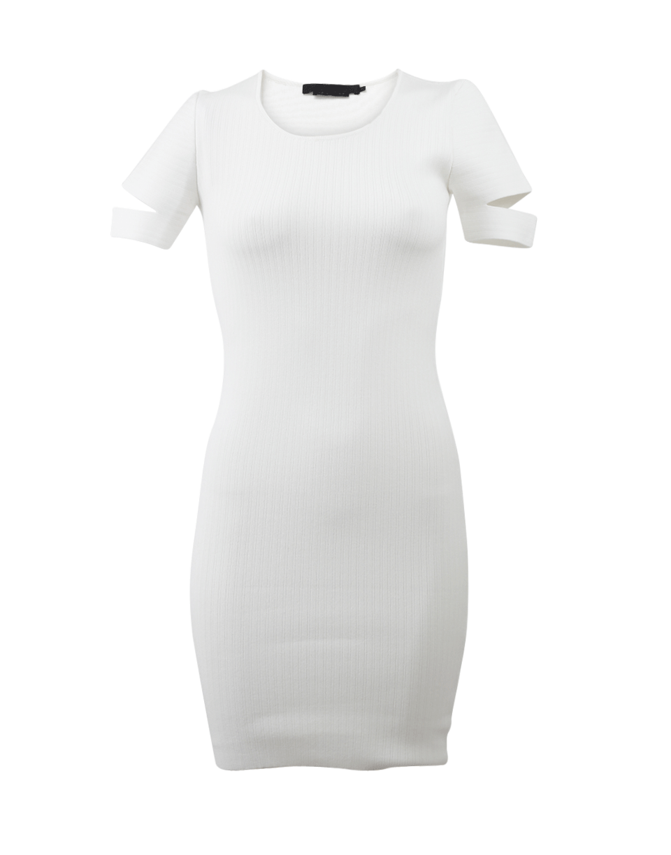 Alexander Wang White Rib Knit Dress | ModeSens
