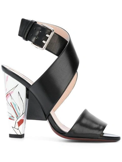 Fendi Birds Of Paradise Sandals In Black