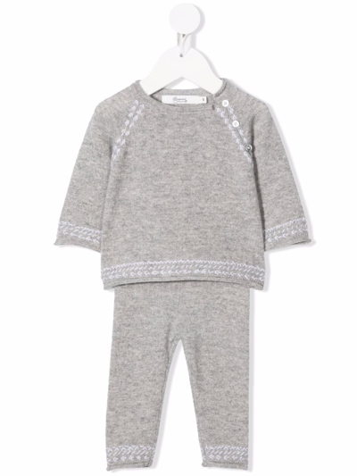 Bonpoint Babies' Gray Thelo Sweater Set In Grey