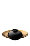 Berghoff International Gem Deep Presentation Plate And Bowl In Black, Gold
