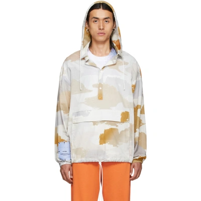 Mcq By Alexander Mcqueen White Parachute Landscape Jacket In 9000 Optic White