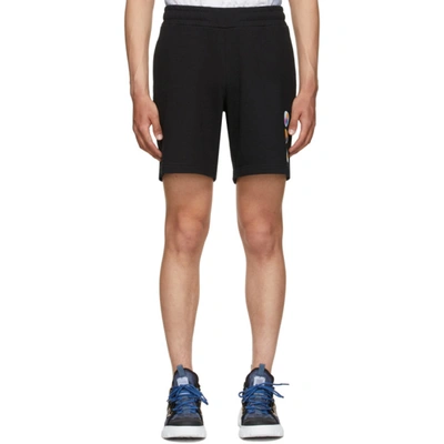 Mcq By Alexander Mcqueen Black Sweat Shorts In 1000 Darkest Black