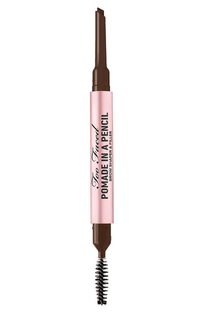 Too Faced Pomade In A Pencil Eyebrow Shaper & Filler Espresso 0.006 oz/ 0.17 G In Espresso