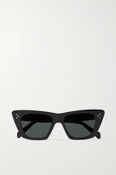 Celine Cl40187i Acetate Cat-eye Sunglasses In Black