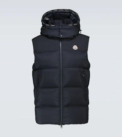 Moncler Maben Down-padded Gilet In Blue