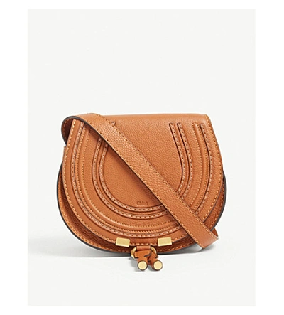 Chloé Womens Tan Marcie Leather Cross-body Bag In Brown