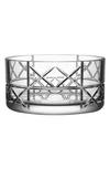 Orrefors 'explicit Checks' Crystal Bowl In Clear