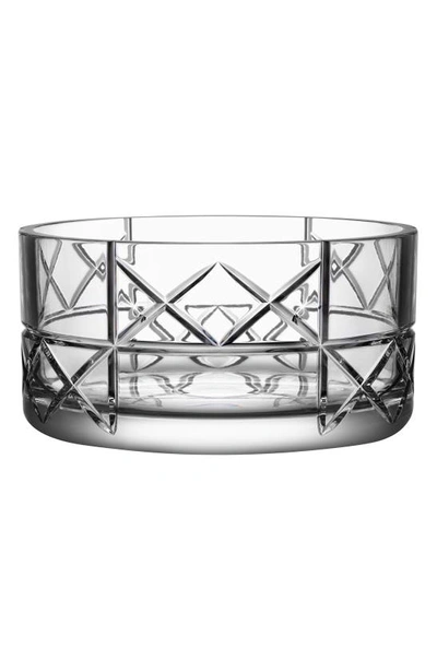 Orrefors 'explicit Checks' Crystal Bowl In Clear