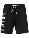 Amiri Logo-print Drawstring-waist Swim Shorts In Black