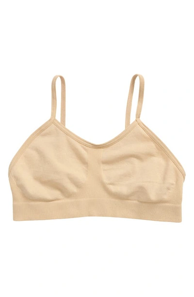 Nordstrom Kids' Seamless Bralette In Beige Sand