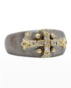 Armenta Old World Wide Cross Band Ring In Ow
