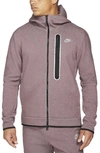 Nike Sportswear Tech Fleece Men's Full-zip Hoodie In Dark Wine/ Heather