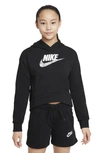 Nike Sportswear Kids' Club Fleece Hoodie In Black,white