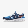 Nike Free Run 2 Low-top Sneakers In Photo Blue/orange/midnight Navy