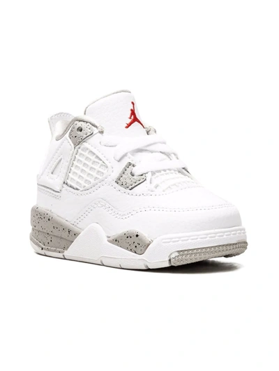 Jordan Kids' Air  4 Retro Sneakers In White