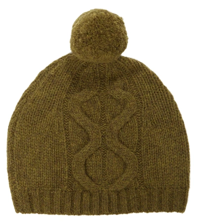 Bonpoint Kids' Cable-knit Beanie In Green
