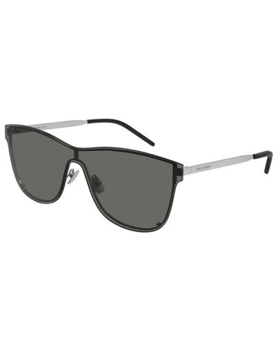 Saint Laurent Sl 51 Mask 002 Shield/wrap Sunglasses In Black