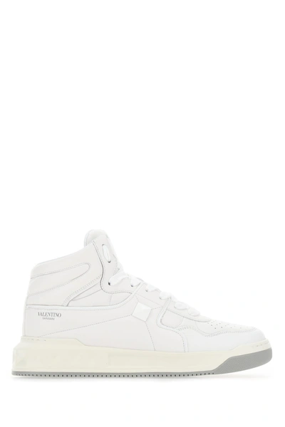 Valentino Garavani Two-tone Nappa Leather One Stud Sneakers  Nd  Uomo 45 In Grey