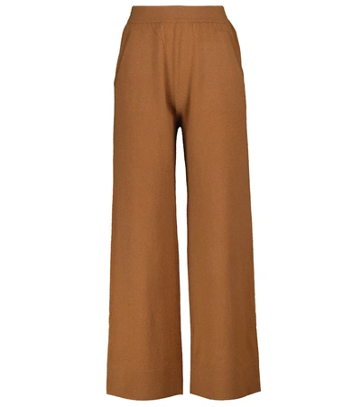 Jardin Des Orangers Wool And Cashmere Pants In Brown