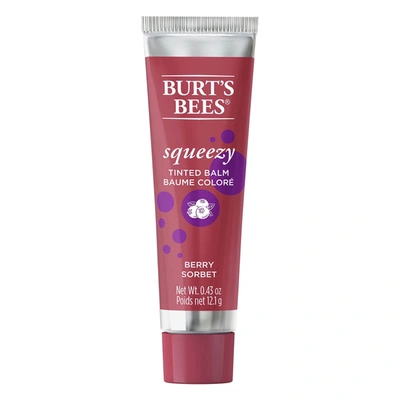 Burt's Bees 100% Natural Origin Squeezy Tinted Lip Balm, Berry Sorbet - 12.1g Squeeze Tube