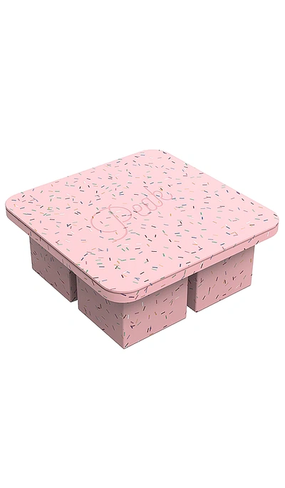 W&p Extra Large Ice Tray In Pink Speckle