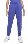 Nike Sportswear Essential Women's Fleece Pants In Lapis/ Heather/ White