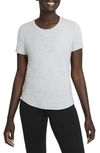 Nike Women's Dri-fit Uv One Luxe Standard Fit Short-sleeve Top In Grey