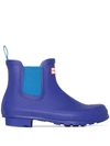 Hunter Original Waterproof Chelsea Rain Boot In Blue