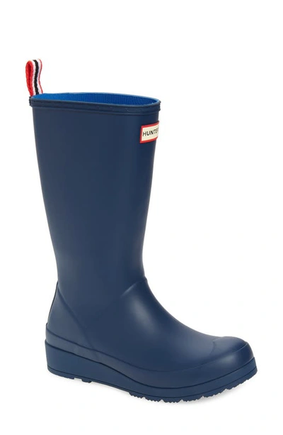 Hunter Original Play Tall Waterproof Rain Boot In Kerhuelen Navy