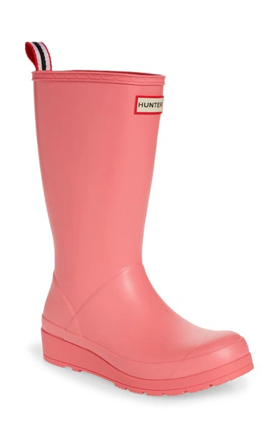 Hunter Original Play Tall Waterproof Rain Boot In Pink Shiver