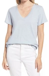 Madewell Whisper Cotton V-neck T-shirt In Blue