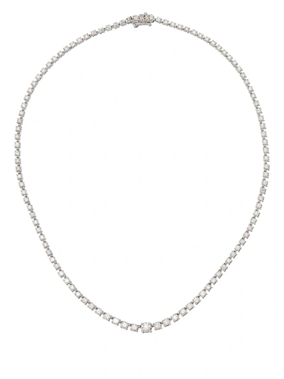 Anita Ko 18k White Gold Rope Chain Diamond Necklace In Silver
