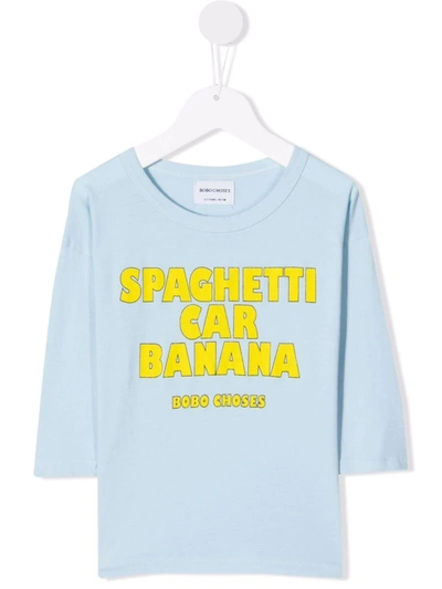 Bobo Choses Kids' Spaghetti Car Banana Print T-shirt In Blue | ModeSens