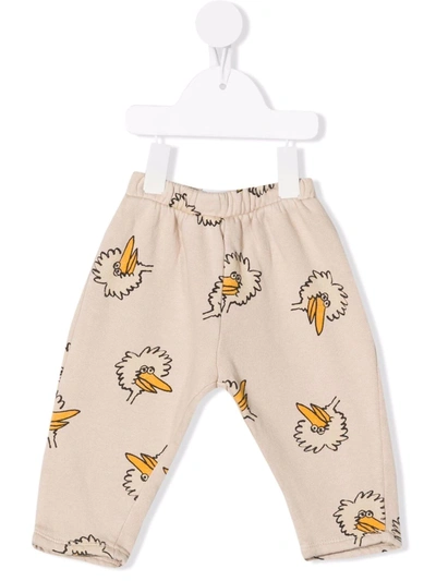 Bobo Choses Babies' Printed Organic Cotton Trousers In 베이지