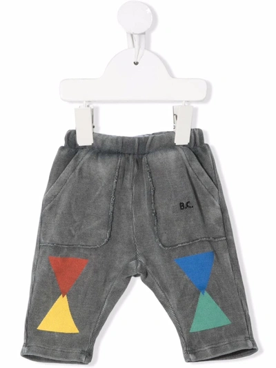 Bobo Choses Babies' Embroidered-logo Track Trousers In Grey