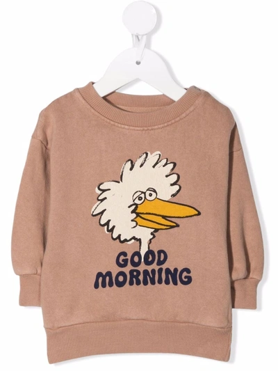 Bobo Choses Babies' Printed Organic Cotton Sweatshirt In Neutrals