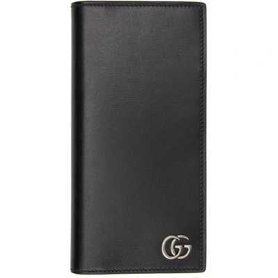 Gucci Black Gg Marmont Bifold Wallet In 1000 Nero
