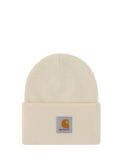 Carhartt Watch Hat Logo-patch Beanie In White