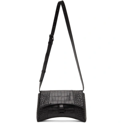 Balenciaga Small Soft Hourglass Shoulder Bag In Black