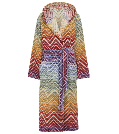Missoni Tolomeo Zigzag-print Bathrobe In Multicolour