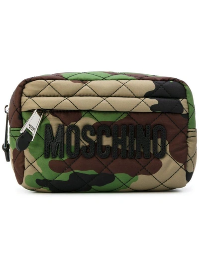 Moschino Quilted Clutch In Multicolour
