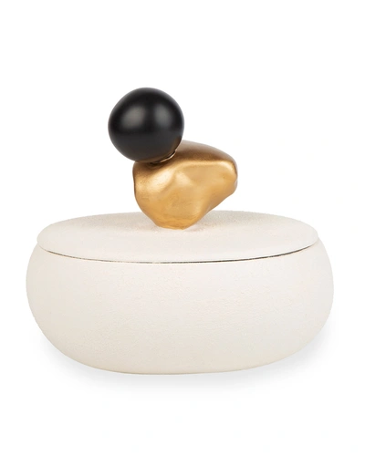 Anissa Kermiche Balancing Jewelry Box In White,gold,black