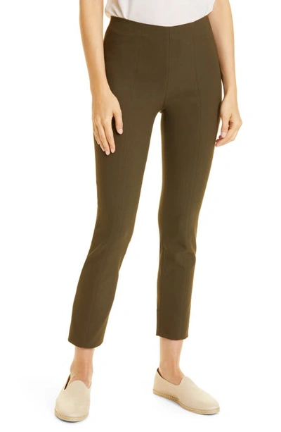 Vince Stitch-front Seam Leggings In 395mnp-mineral Pine