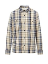 Officine Generale Ahmad Check Cotton Button-up Shirt In Blue