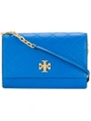 Tory Burch Georgia Quilted Leather Shoulder Bag - Blue In Galleria Blue